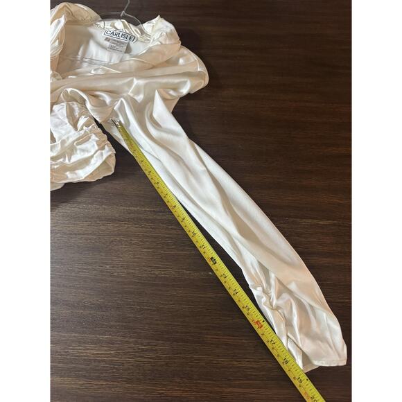 Carlisle Silk Blouse Ivory Ruched Pearl Button Vintage Victorian Dynasty - Picture 8 of 10